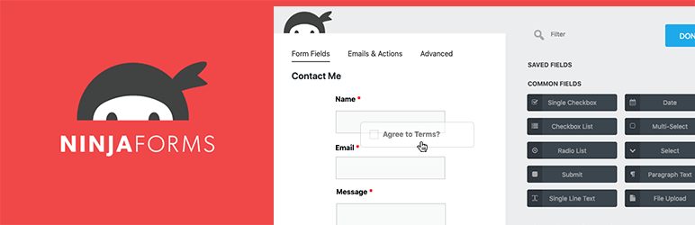Ninja Forms Contact Form Free WordPress plugin
