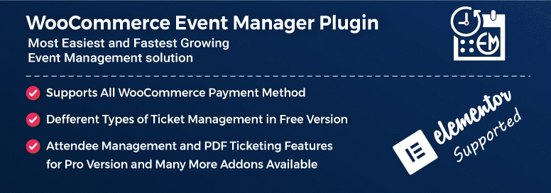 WooCommerce Event Manager -WordPress event manager plugin