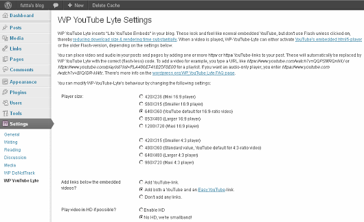 WP YouTube Lyte- Free YouTube WordPress Plugin