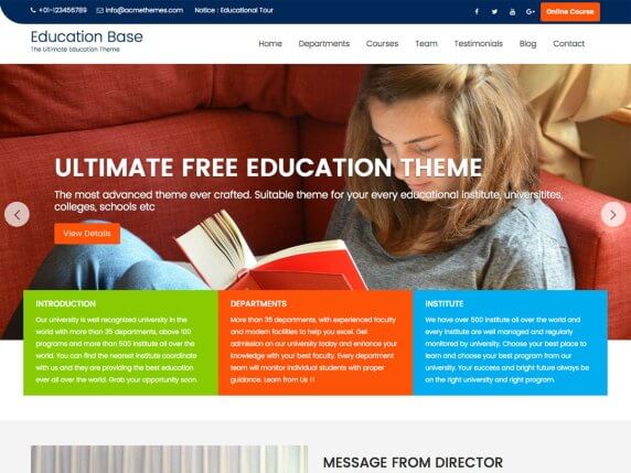 Education Base best free WordPress themes