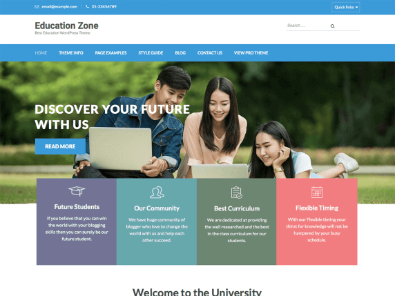 Education Zone theme