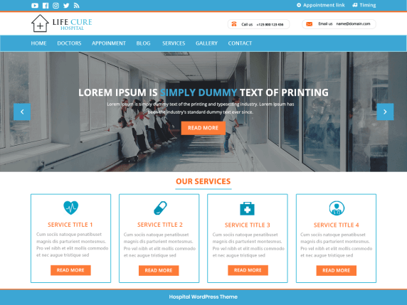 VW Hospital Lite Best free hospital WordPress theme
