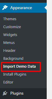import demo data
