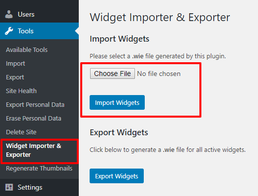 widget-import