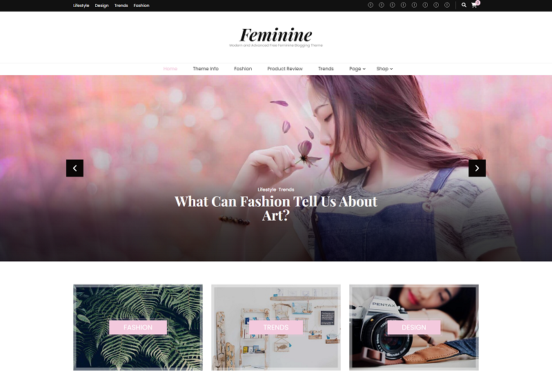 Blossom Feminine free WordPress theme for writers