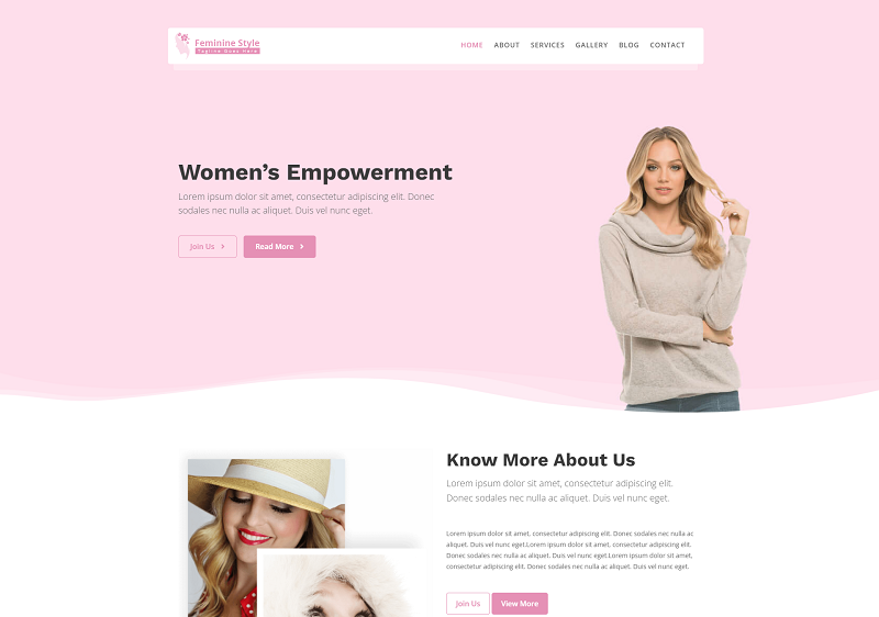 Feminine Style Free feminine themes for WordPress