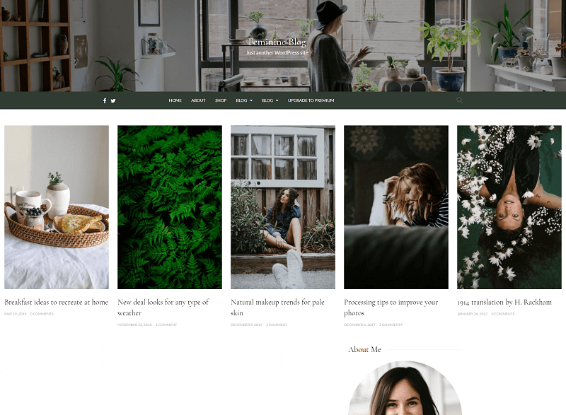 Feminine Blog WordPress theme