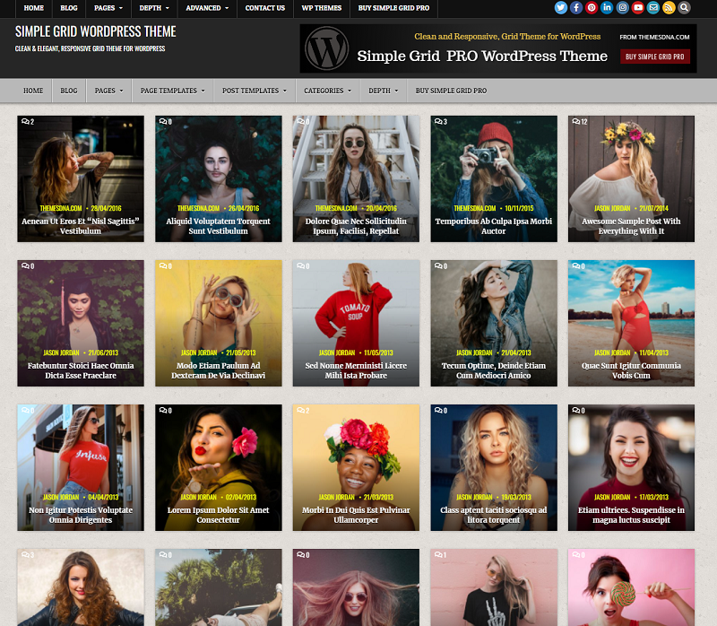 Simple Grid themes for WordPress