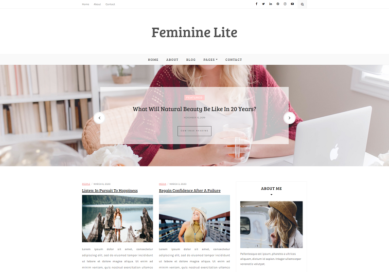 Feminine Lite WordPress theme