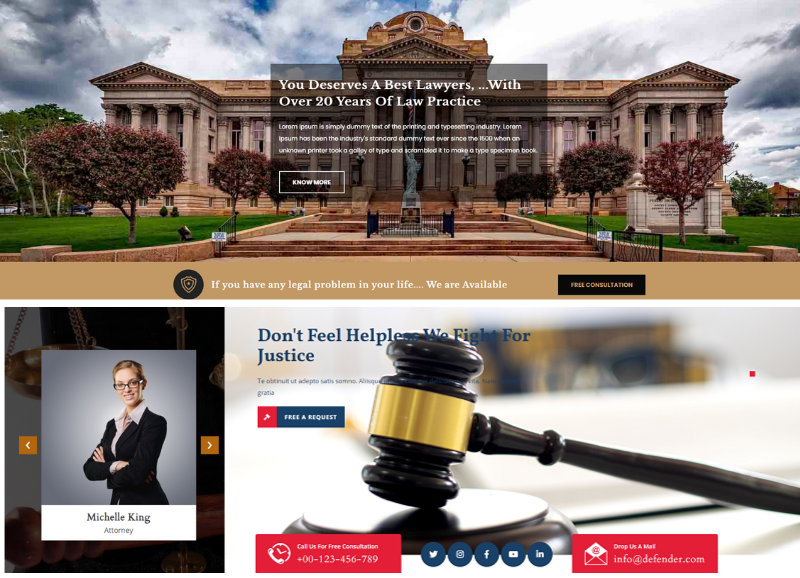 Free Law WordPress Themes