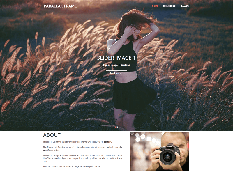 free parallax WordPress themes