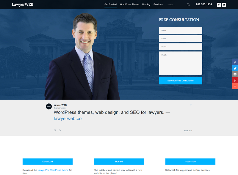 Lawyer WP theme