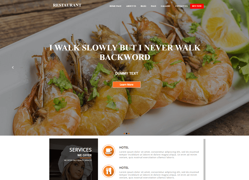 Food Restaurant free WordPress theme