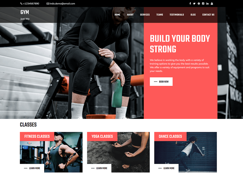 Bootstrap Fitness theme