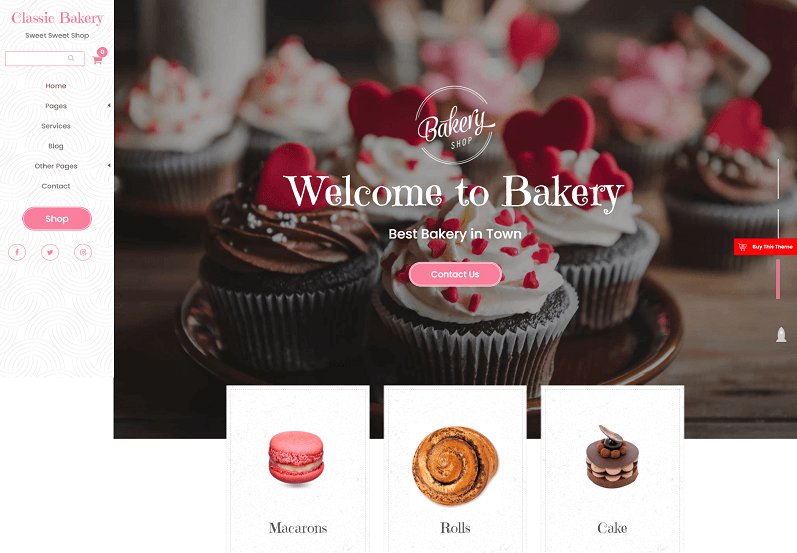 Classic Bakery for WordPress theme