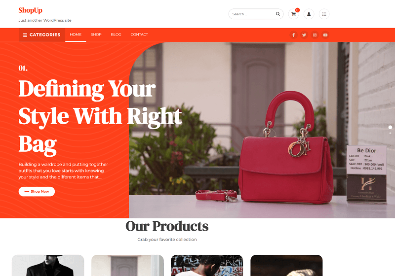 ShopUp best free Woocommerce theme