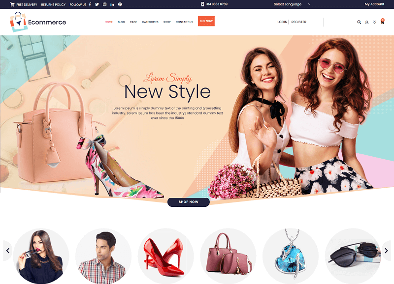 Ecommerce Mega Store theme