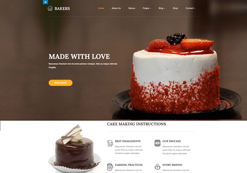 Bakers Lite- Free Bakery WordPress Themes