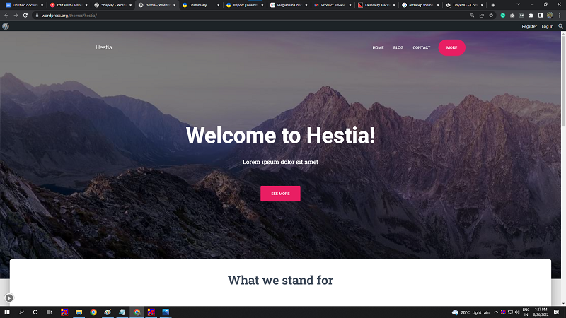 Hestia theme