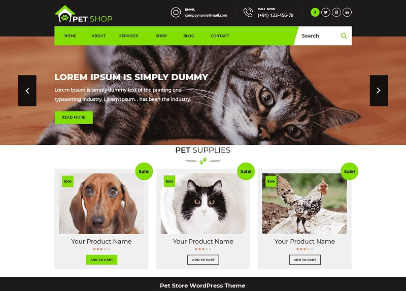 Pet Animal Store theme