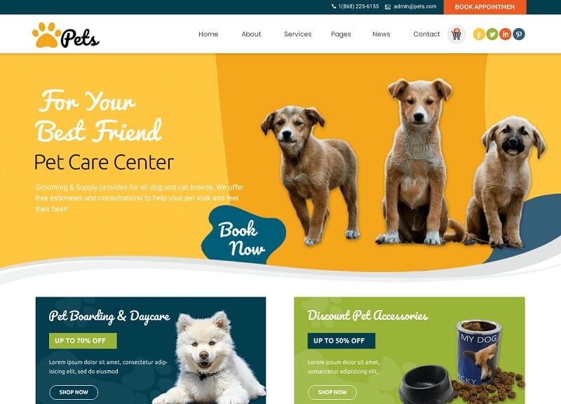 Pet Care Zone theme