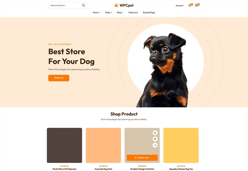 WPCpet free pet WordPress theme