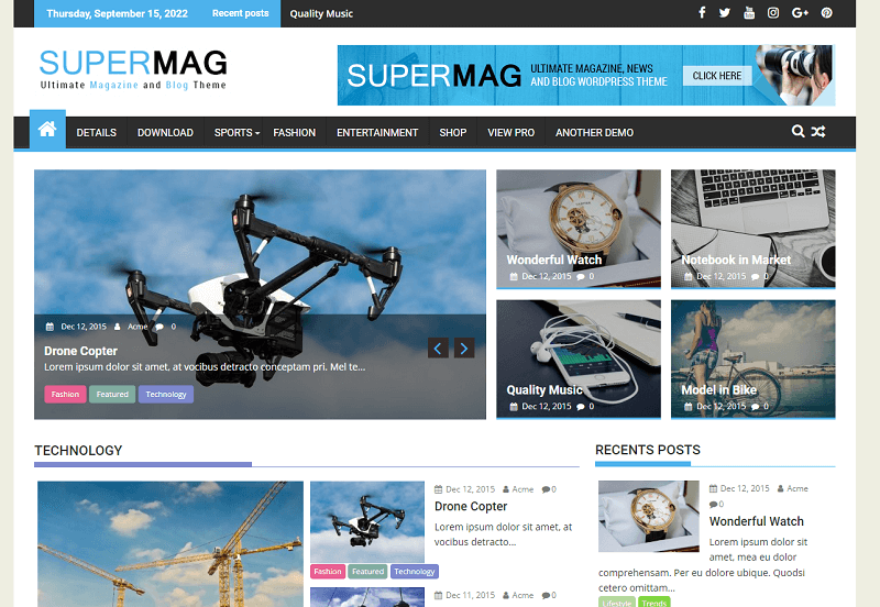 SuperMag theme