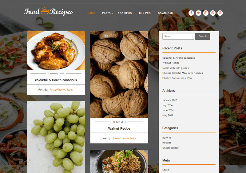 Food Recipes theme