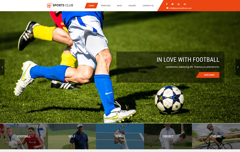 Sports Club Lite Free Sports WordPress Theme