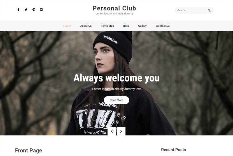 Free Personal WordPress themes