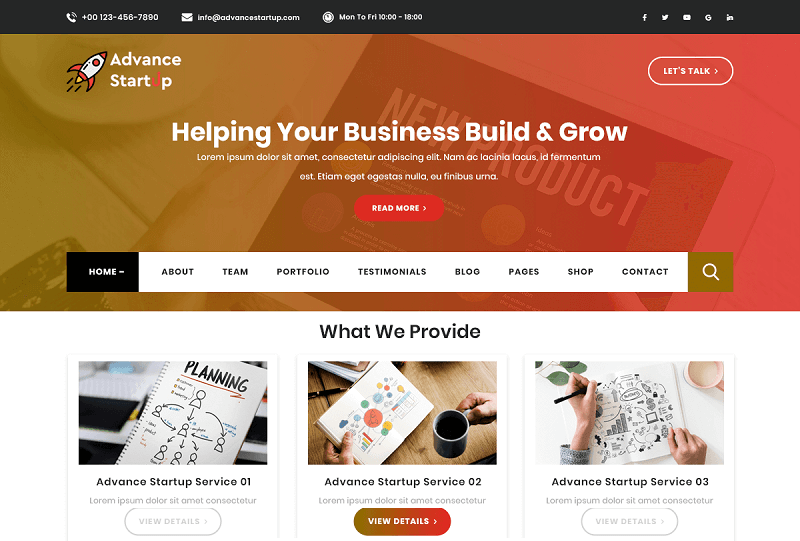 Advance Startup theme