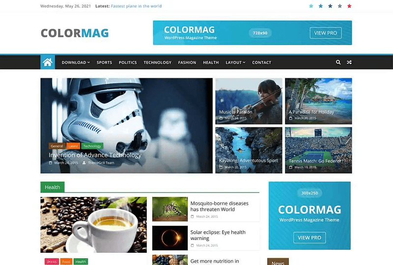 ColorMag theme