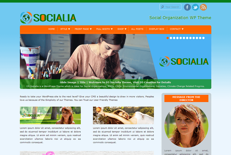 D5 Socialia WP Theme