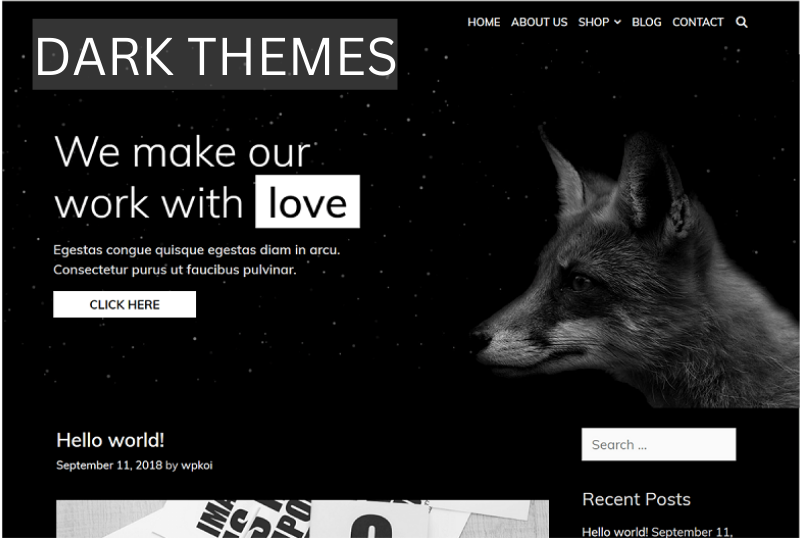 Free Dark WordPress Themes
