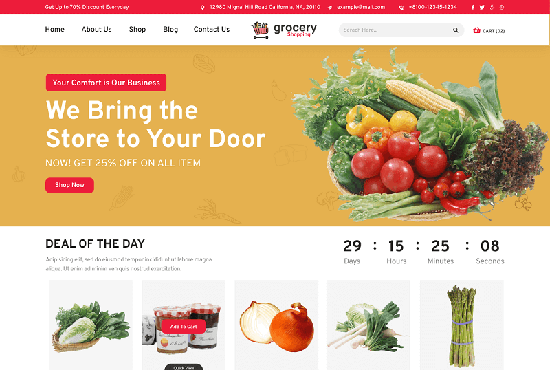 Grocery Shopping WP Theme