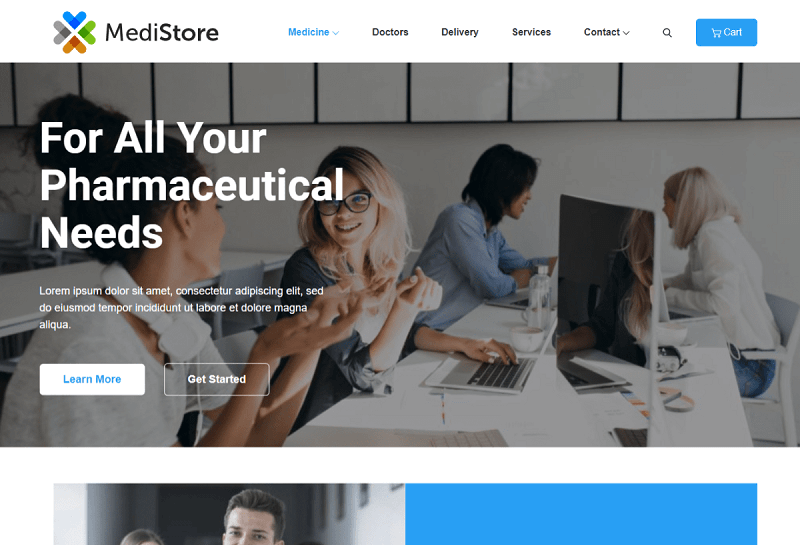 Free Pharmacy WordPress Theme - MediStore