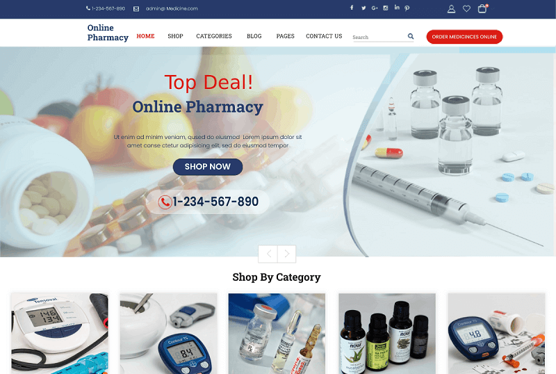 Online Pharmacy WP theme