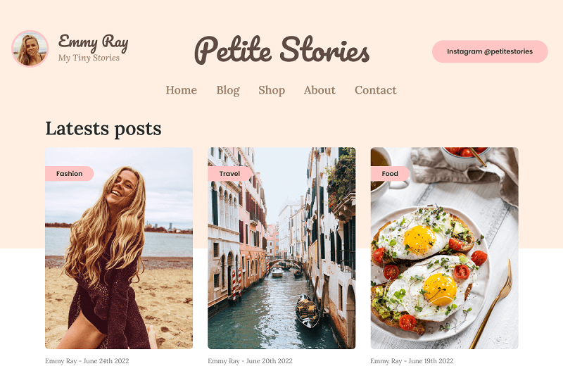 Petite Stories theme for WordPress