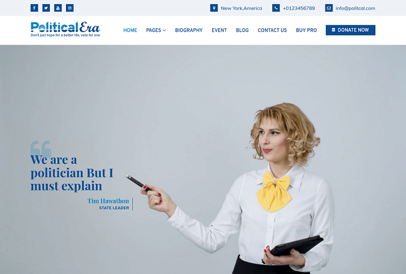 Free Political WordPress Theme - Political Era