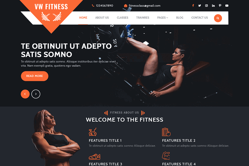 VW Fitness Gym theme