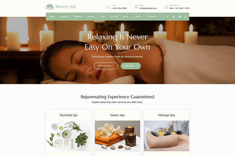 Blossom Spa theme