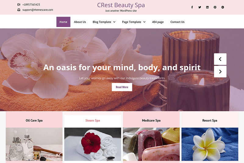 Crest Beauty Spa Lite theme