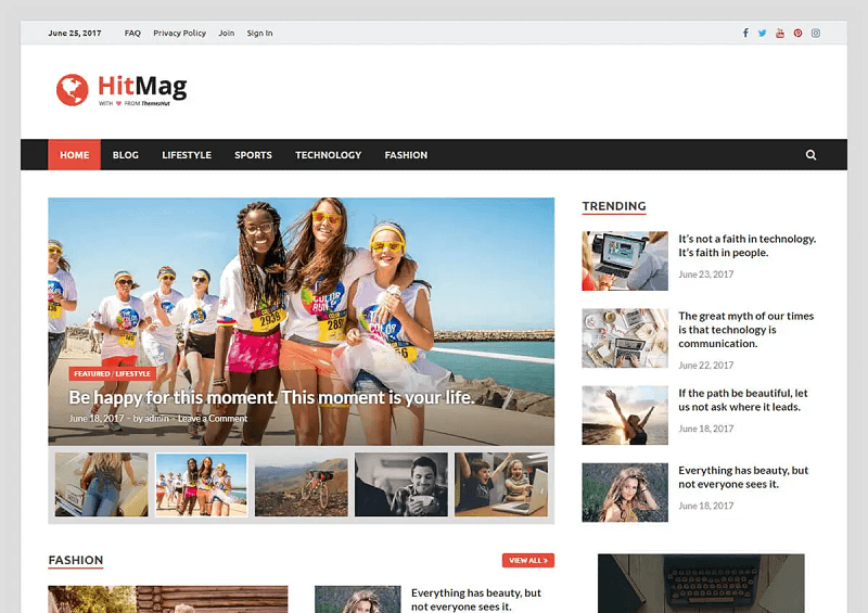 HitMag- AdSense optimized WordPress theme