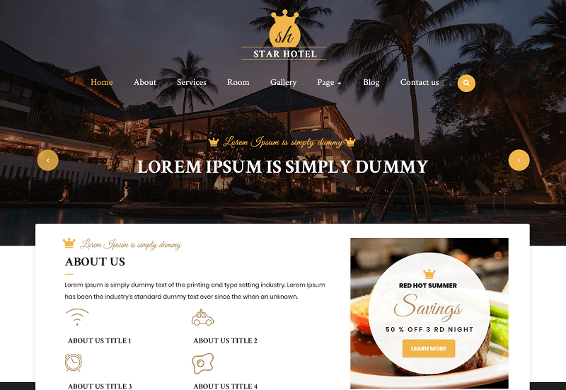 Free WordPress luxury theme- VW Hotel