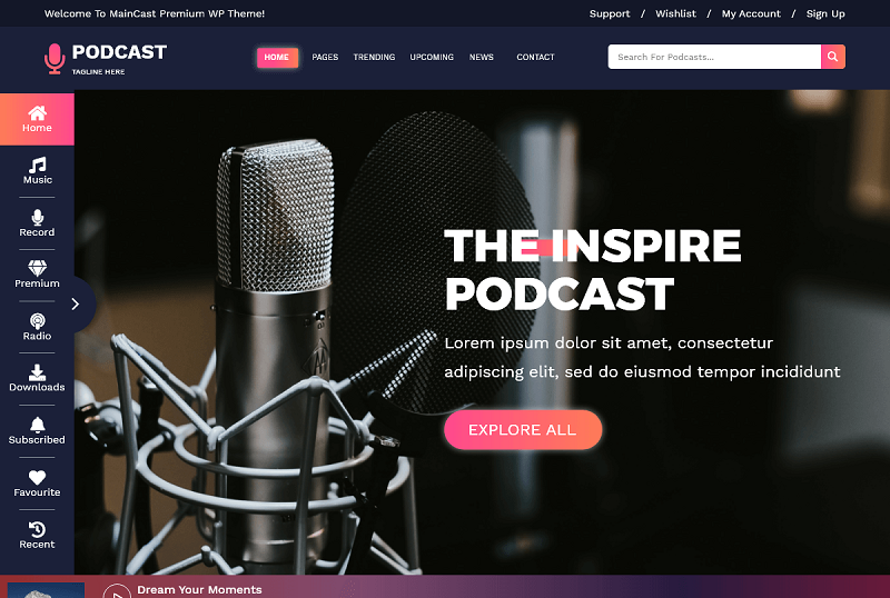Free Podcast WordPress Themes