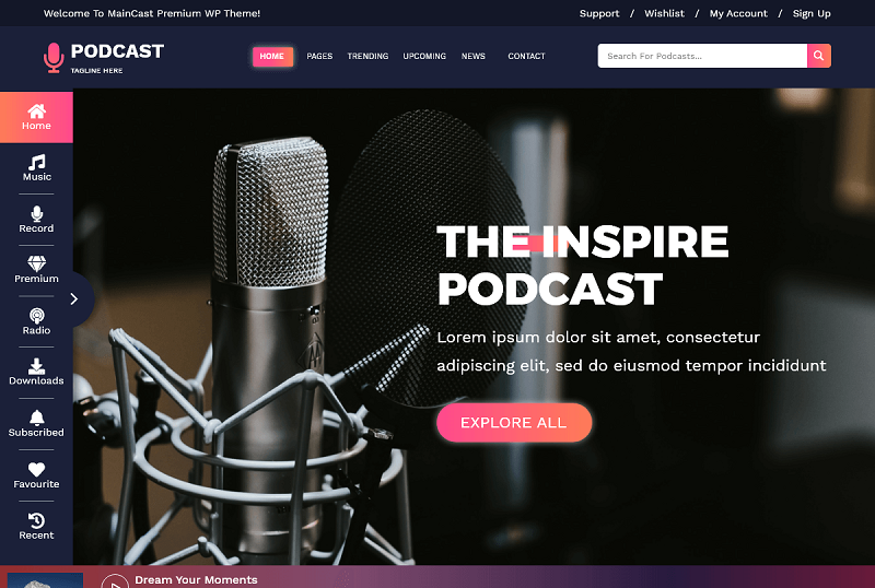 Audio Podcast WP Theme