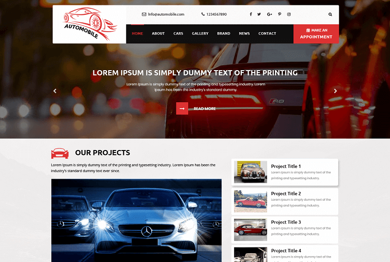 Automobile Car Dealer WP theme