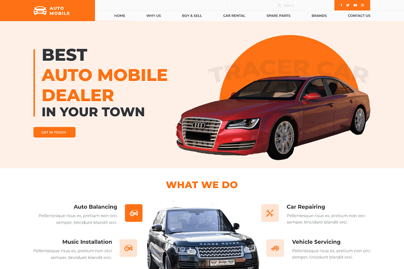 Automobile Car Services Theme