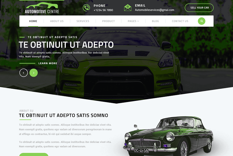 Free Automotive WordPress Themes