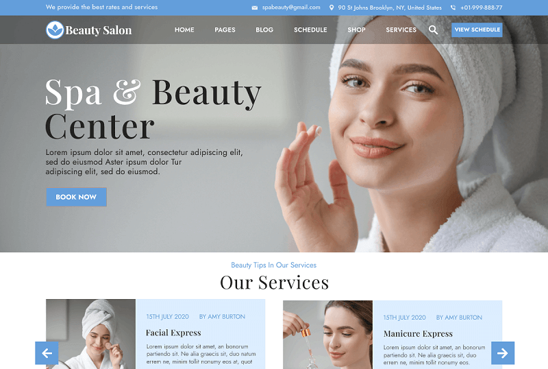 Beauty Salon Spa WP Theme